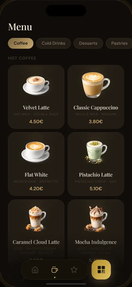 Loyalty mobile app rewards and points screen